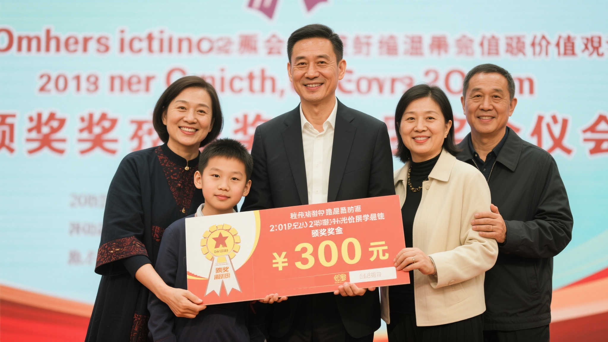 此外，他的家庭观念也令人感动。领取奖金时