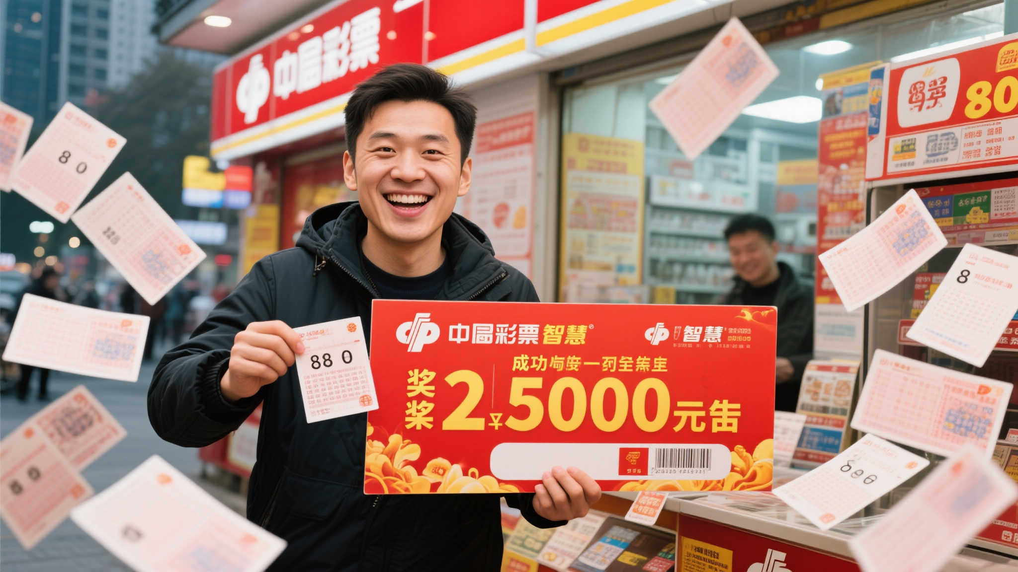 80后仅花2元揽获福彩500万 每期单注投注几十张