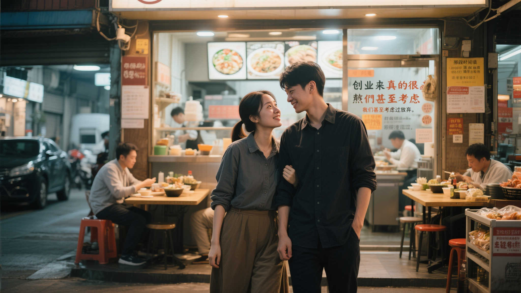 创业从来不是一件轻松的事。这对情侣在开设