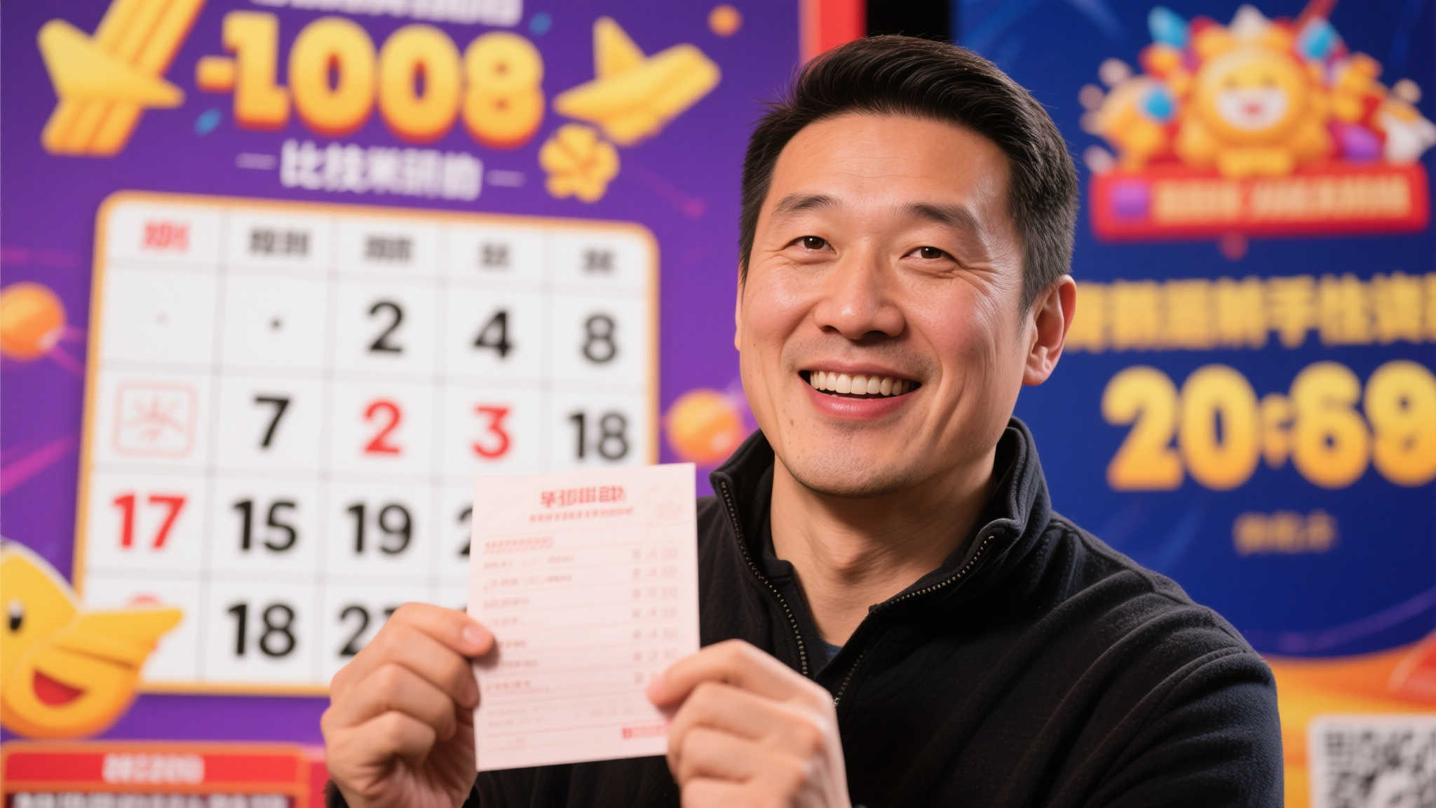 这位男子坦言，自己完全没有研究过选号技巧