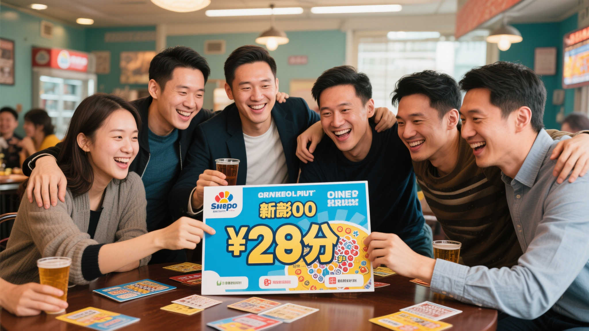 好友联手赢取8千万巨奖 彩票随身携带寸步不离 据报道,这群好友平时关系密切,经常聚会讨