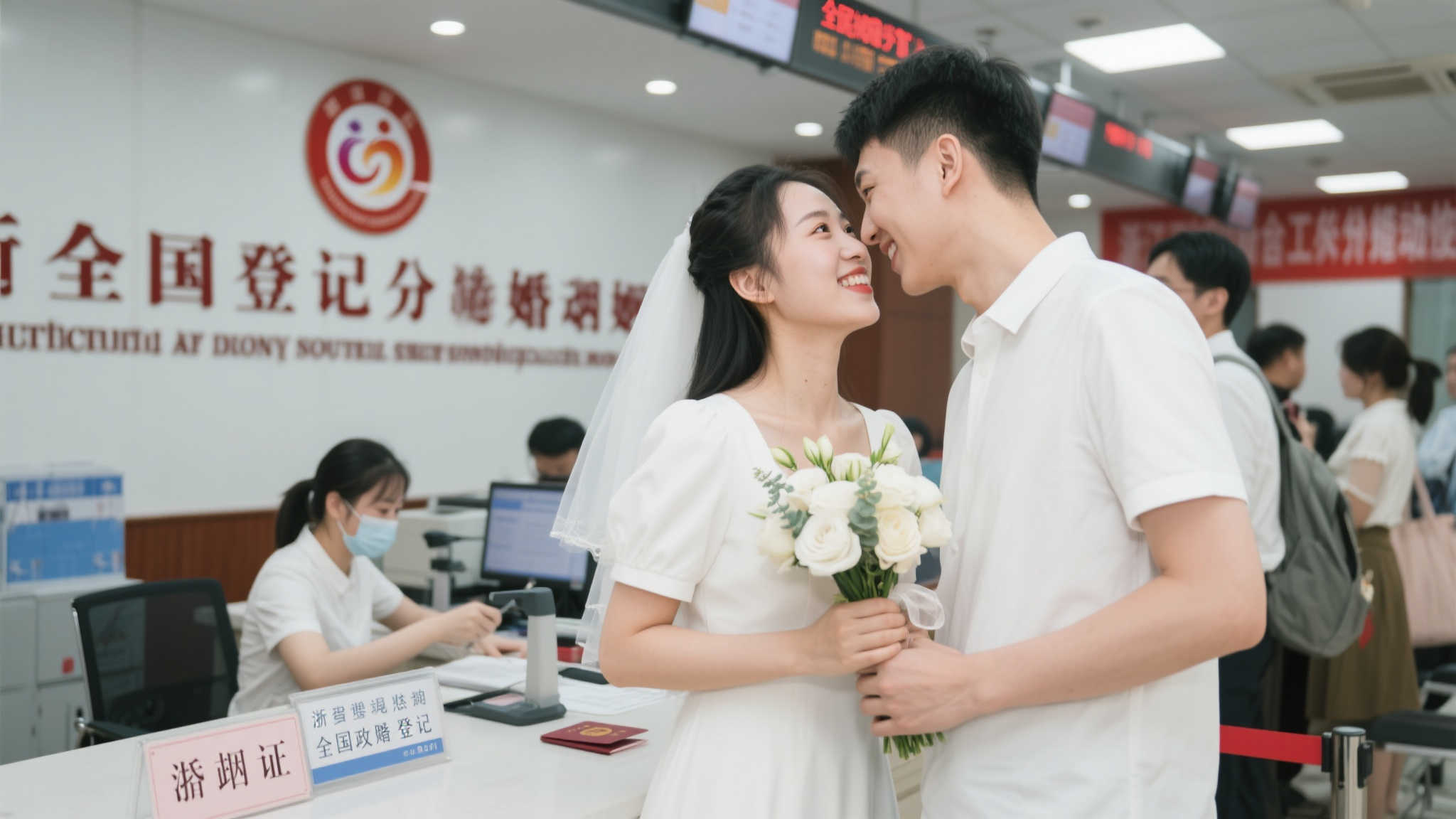 浙江省启动婚姻登记“全国通办”仪式并举办“爱在浙里”集体婚礼