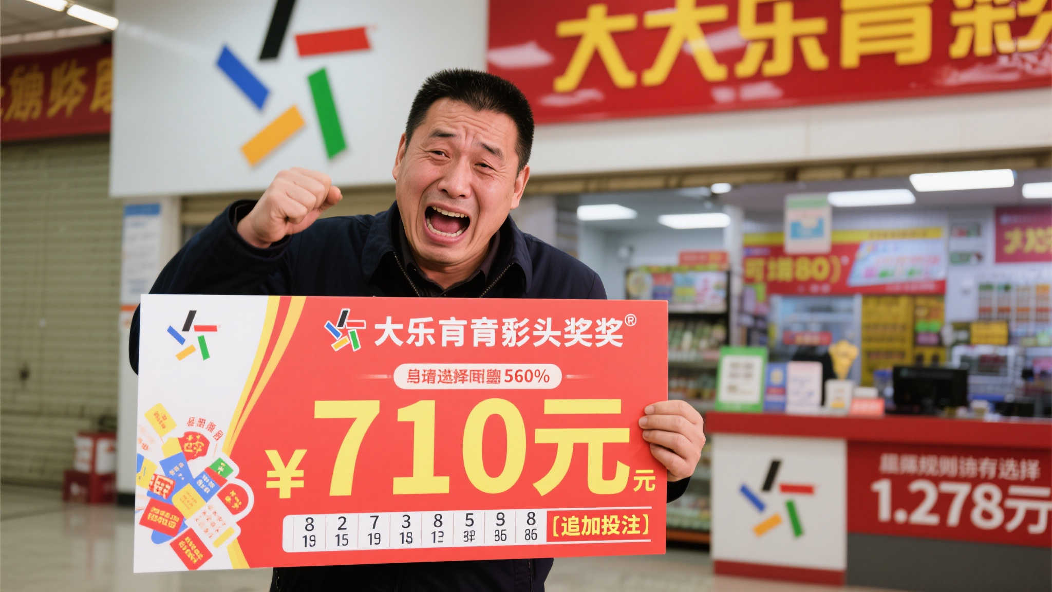 男子喜中大乐透710万 因未追加痛失568万奖金 据报道,这位来自某地的男子在购买大乐透时