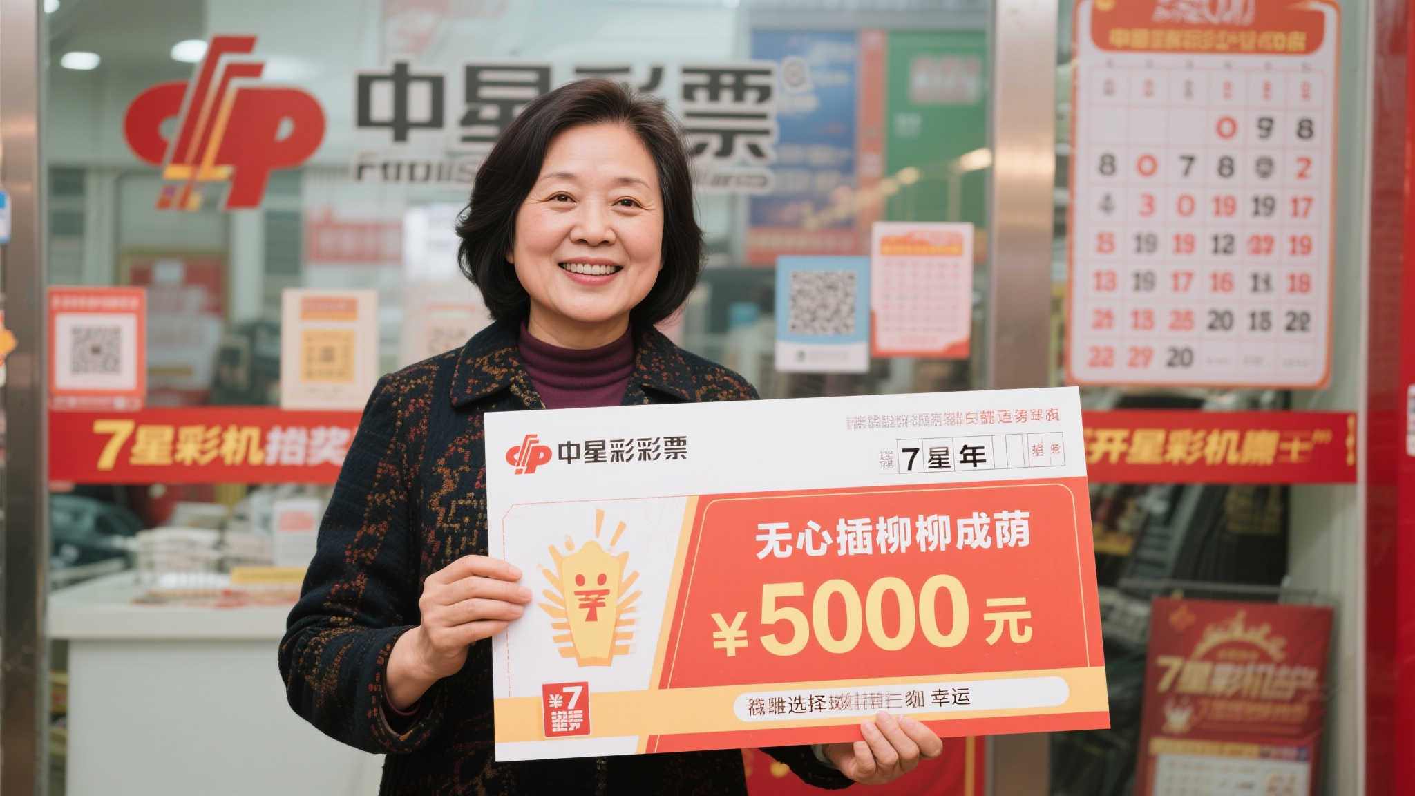 女子机选喜获7星彩500万大奖,此前十余年累计中奖仅5千 女子机选喜获7星彩500万大奖,此前十余年累计中奖仅5千